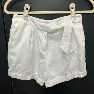 H&M White Women's Conscious Collection Shorts with side tie